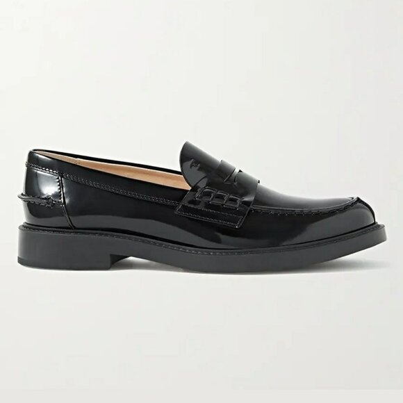 TOD'S Gomma Basso 59C Women's Patent Leather Moccasin Loafers Size 38 MSRP $695 - Picture 1 of 12